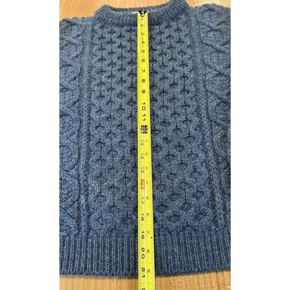Appleseed's Womens 100%‎ Wool Cable Knit Sweater Pullover Made in Ireland Size S
